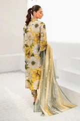 BAROUQE-3PC KARANDI PRINTED SHIRT WITH KARANDI PRINTED DUPATTA AND TROUSER