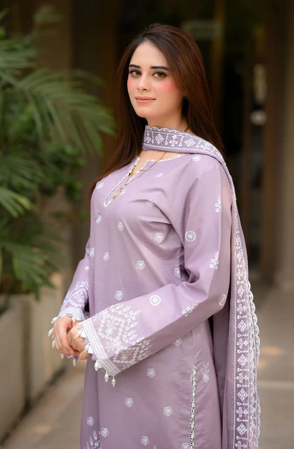 Luxury Heavy Embroidered Lawn Dress