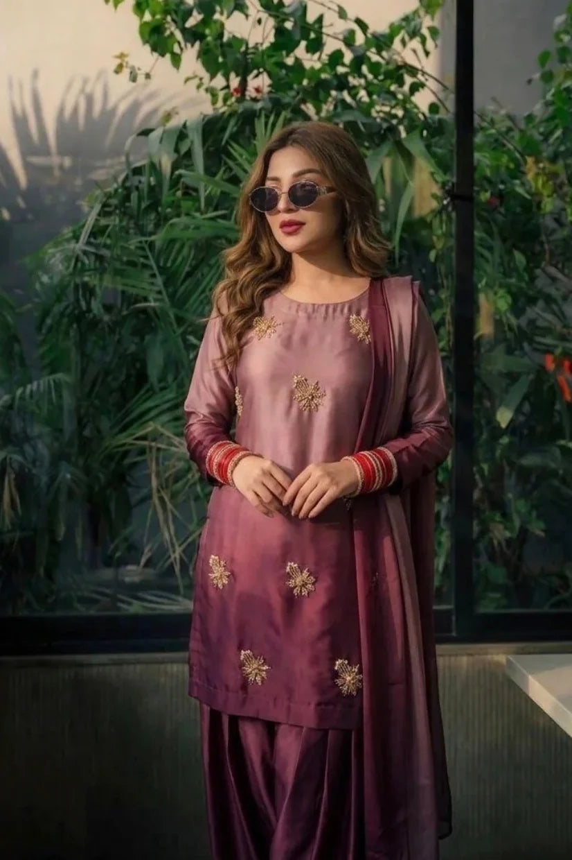 Shrenz Tpink Tie-N-die Silk Adda Collection Replica