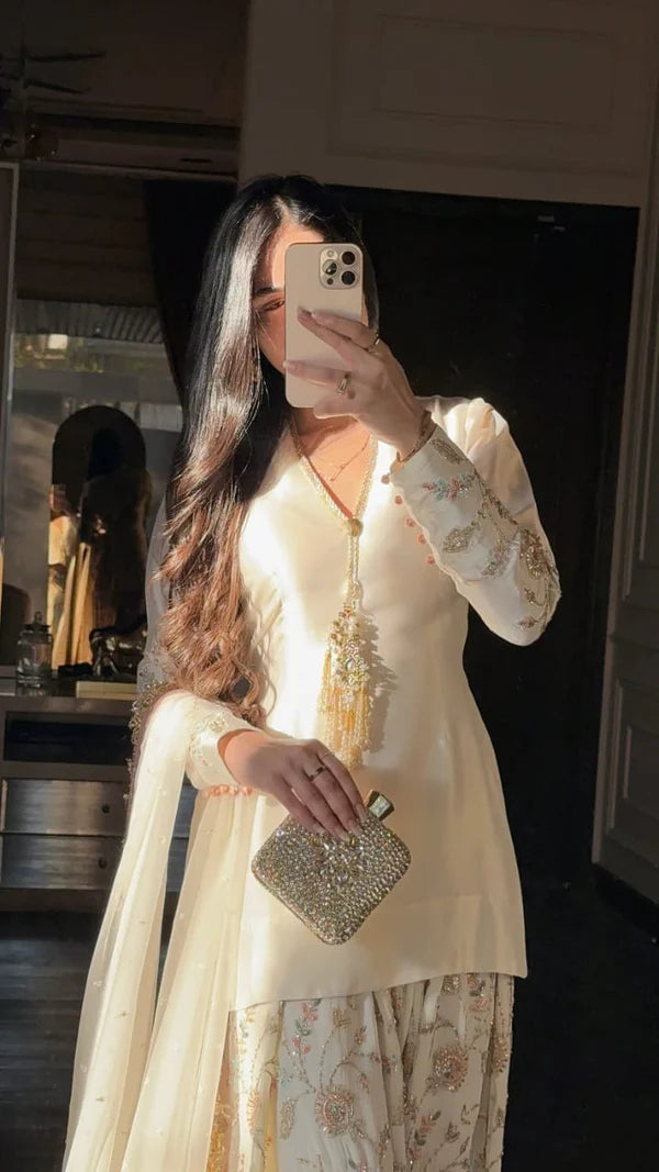 Luxury Raw Silk Embroidered 3Pc Unstitched The Ayla