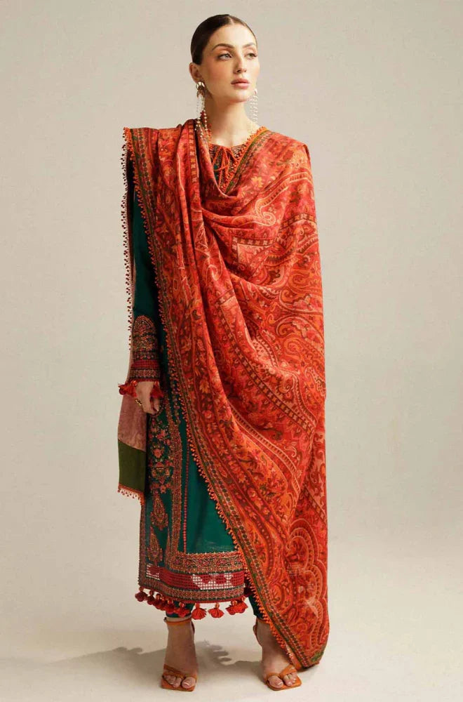 Hussain Rehar - 3 Piece Embroidered Lawn Suit