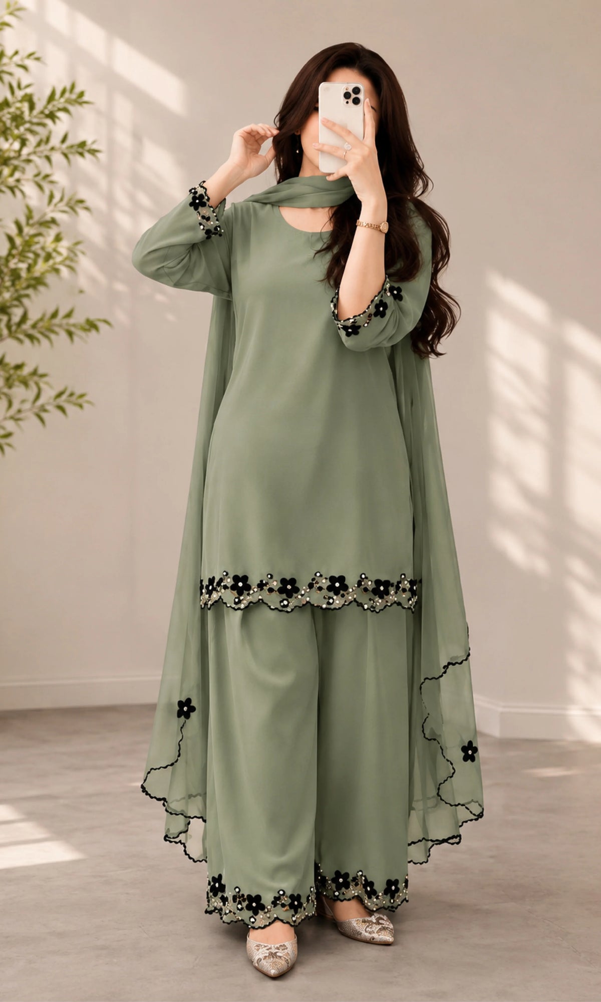 Bunaai - Summer-3PC Lawn Embroidered Suit