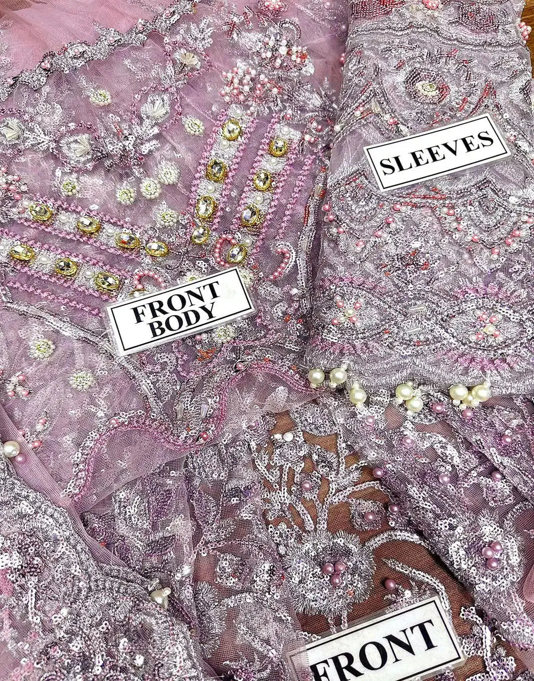 Glamorous Heavy Embroidered NET Maxi Dress with Hand Embellishments