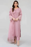 Zarqash -SUMMER Lawn Unstitched 3 Piece Embroidered Dress with Embroidered Organza Duppatta