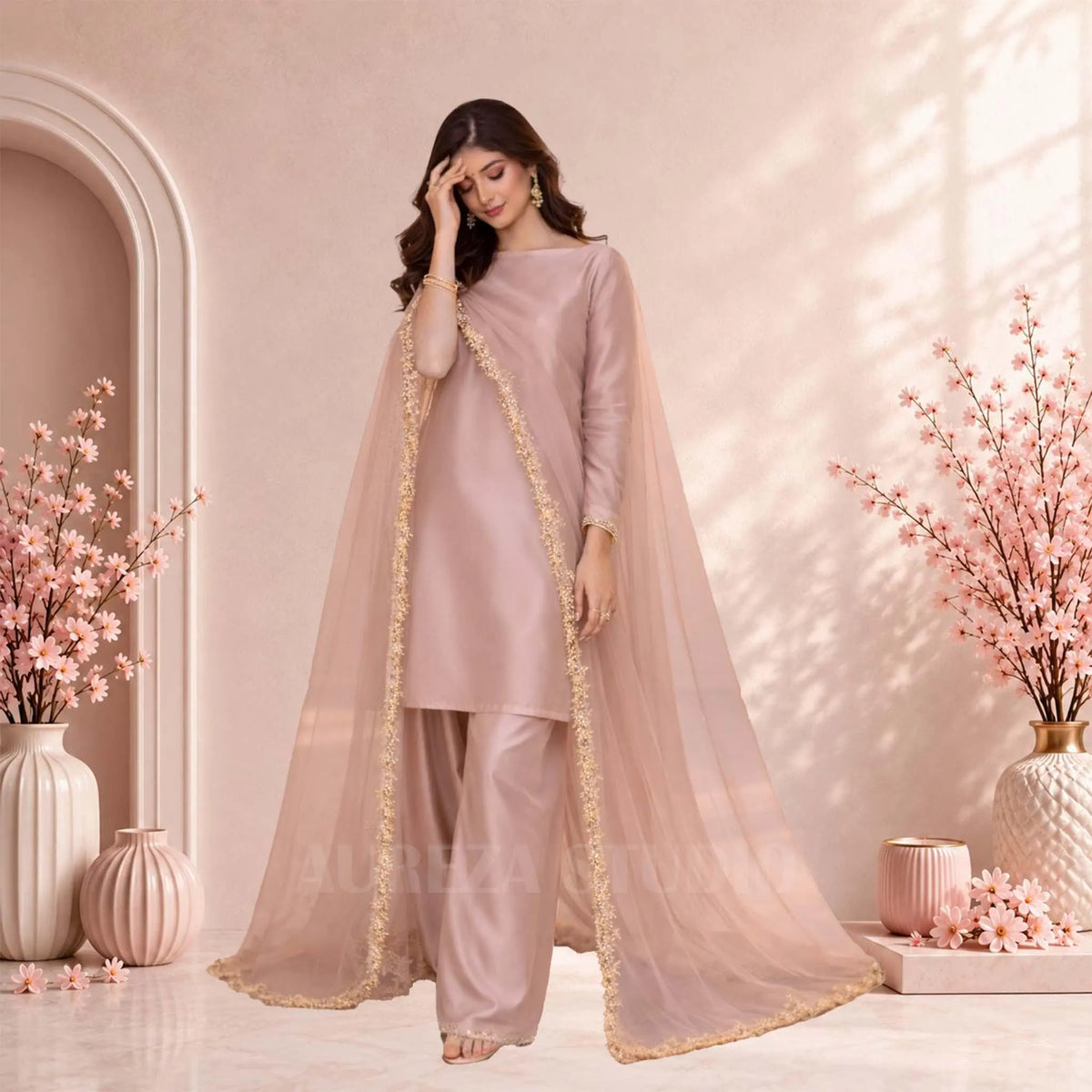 KAIDA-3PC-RAW SILK