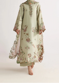 DHANAK EMBROIDERED SHIRT WITH WOOL TYE&DYE PRINTED EMB SHAWL AND TROUSER