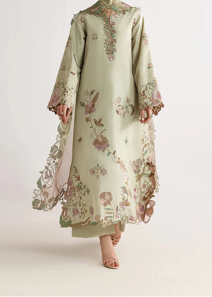 DHANAK EMBROIDERED SHIRT WITH WOOL TYE&DYE PRINTED EMB SHAWL AND TROUSER